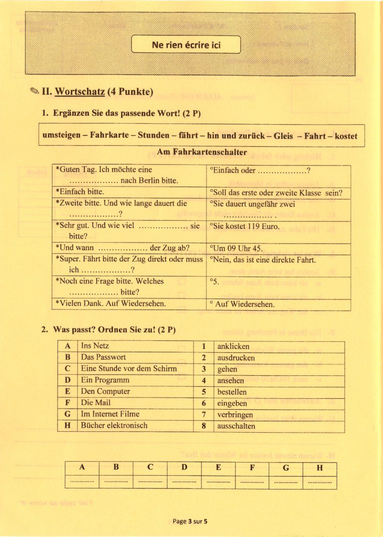 Correction examen allemand 2022