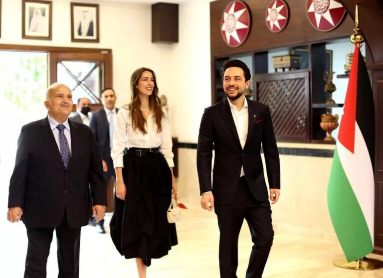 Prince Abdallah de Jordanie et sa fiance Rajwa Al saif