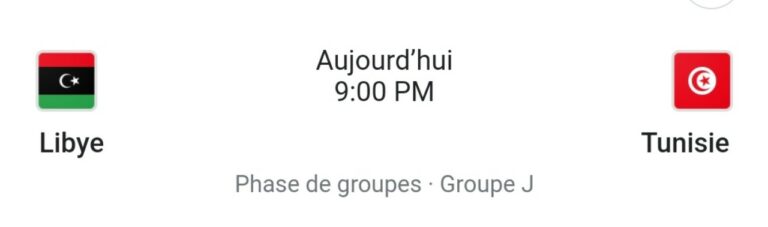Tunisie vs Libye