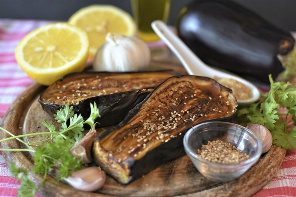 aubergines grillées