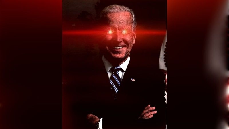 Biden laser eyes