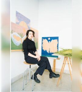 Artist’s portrait at 32Bis, Tunis © Sarah Nefissa Belhadjali