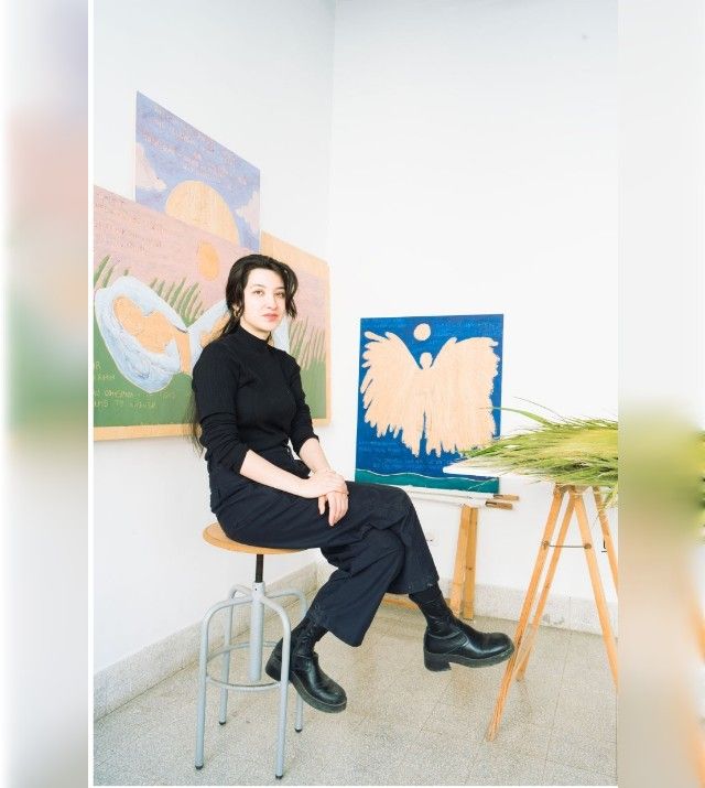 Artist’s portrait at 32Bis, Tunis © Sarah Nefissa Belhadjali